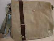 DOC HEMP Messenger Bag by Draper's Organic - Sky Blue & Neutral Olive