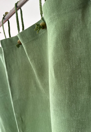 Hemp Curtain - Purely Sage Green 143cm width