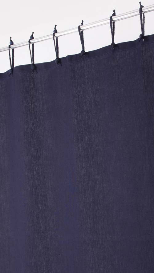 Hemp Shower Curtain - Purely Indigo Blue - W 90cm
