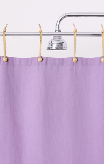 Hemp Shower Curtain - Purely Lilac - W 143cm