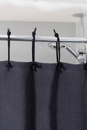 Hemp Curtain Purely Charcoal Gray -143cm x 160cm