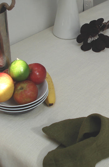 Hemp Tablecloth - Purely Natural or Purely White 140cm x 240cm